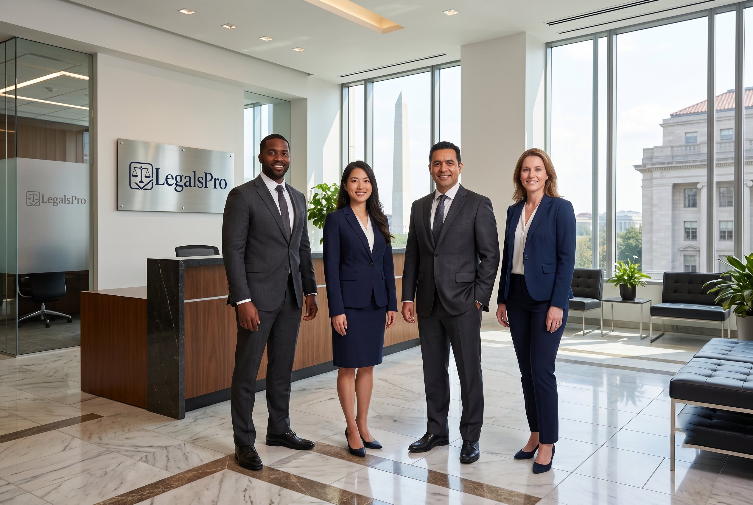 Legal professionals around a conference table
